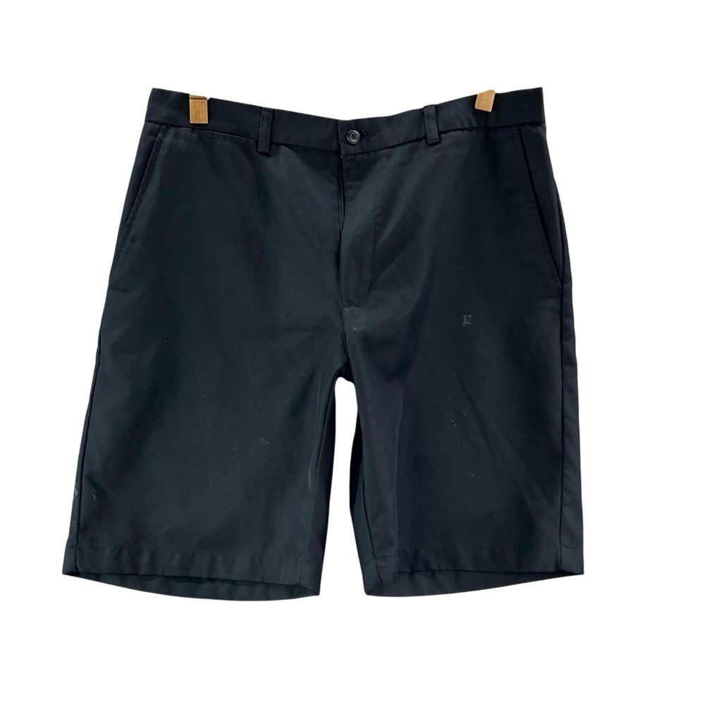 Ben Hogan Performance Shorts Men's 34 Black‎ Mid Rise Flat Front Sportswear Golf